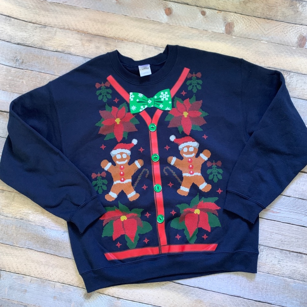 *NOT ITCHY* Sweatshirt “Ugly Christmas Sweater” size Large unisex soft and cozy!